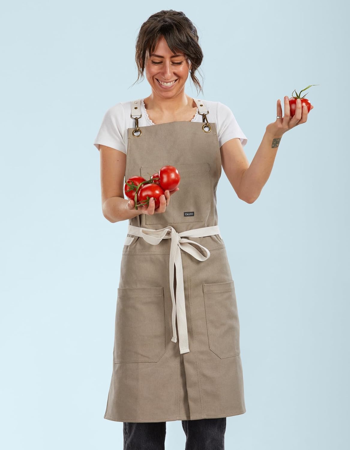 Caldo Split Leg Apron (Grey)