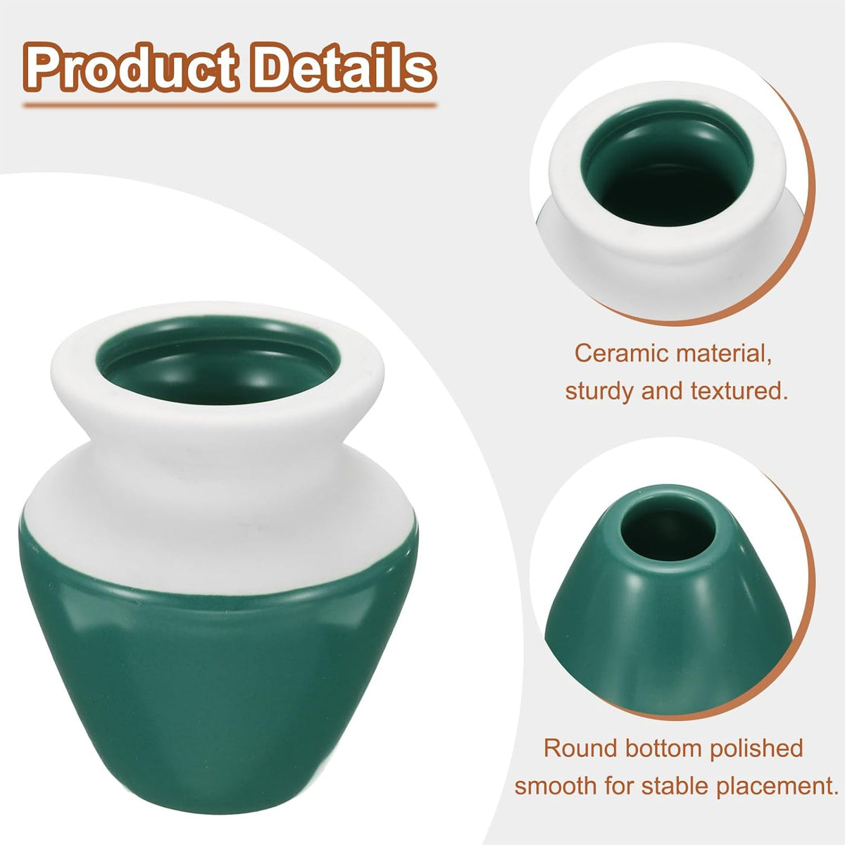 HARFINGTON Ceramic Chasen Stand 73mm Matcha Whisk Holder Teas Set Whisks Stand Traditional Matcha Tea Chasen Holder Tea Set Accessories for Tea Tasting, Dark Green