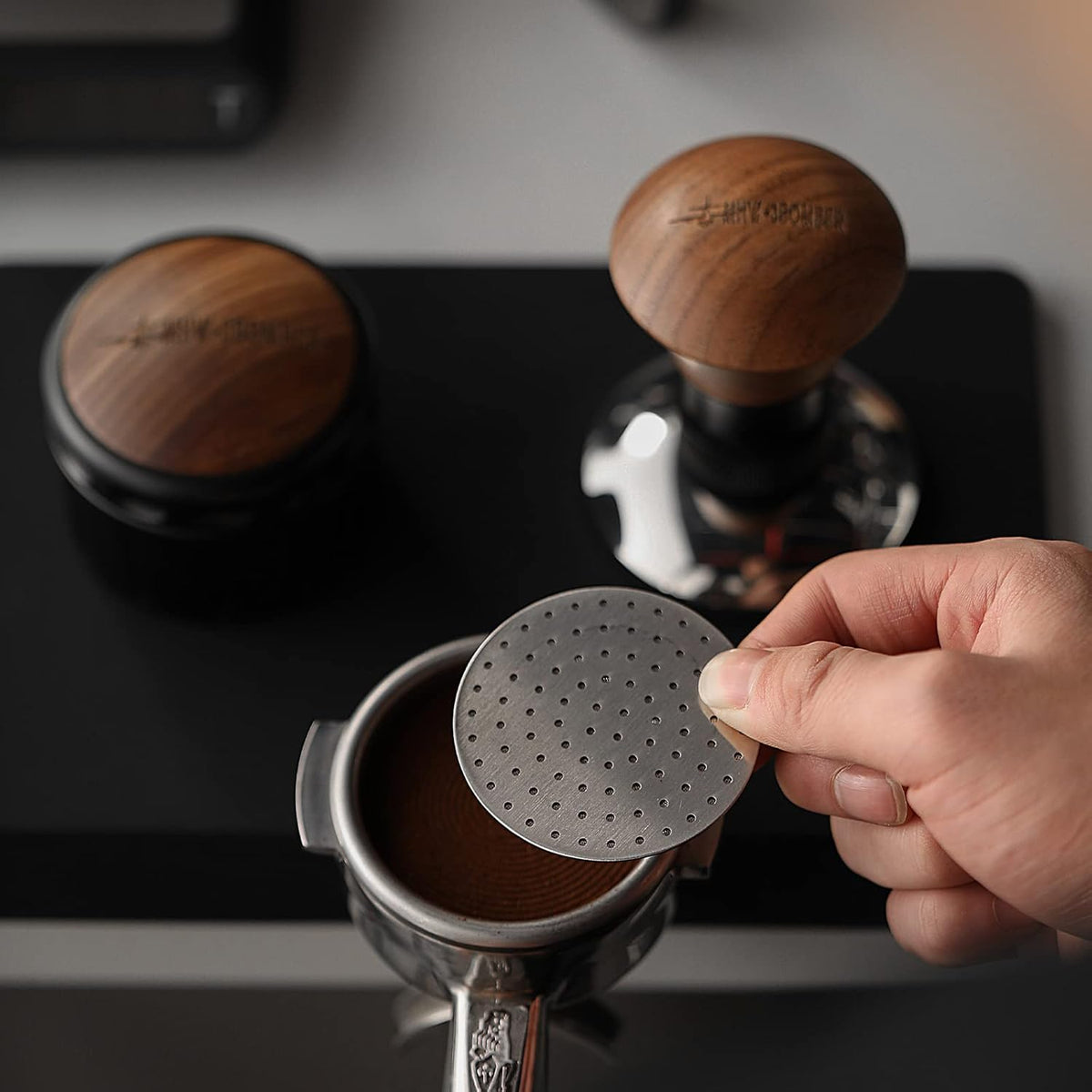 MHW-3BOMBER 53mm Espresso Puck Screen 2 Packs Metal Coffee Filter Reusable Espresso Filters for 54mm Portafilter Basket 0.8mm Thickness FG7009M-OS