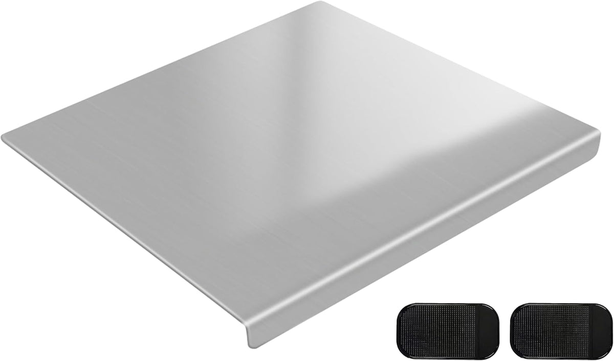 304 Stainless Steel Cutting Board with 2 Pack Non-Slip Mats, Yoposeo Heavy Duty Baking Cutting Chopping Boards for Kitchen, Meat, Fruits, Vegetables, Bread and Baking (23.6" X 15.7"/ 60 X 40cm)