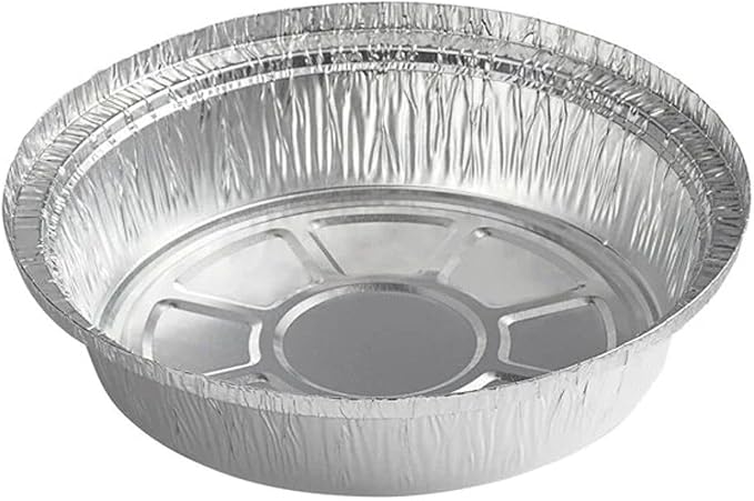 Ruthy's Outlet Round aluminum foil pans Disposable Tray Containers for Storing, Baking, Meal Prep & Reheating | Freezer & Oven Safe, Recyclable (200, 7" Round)