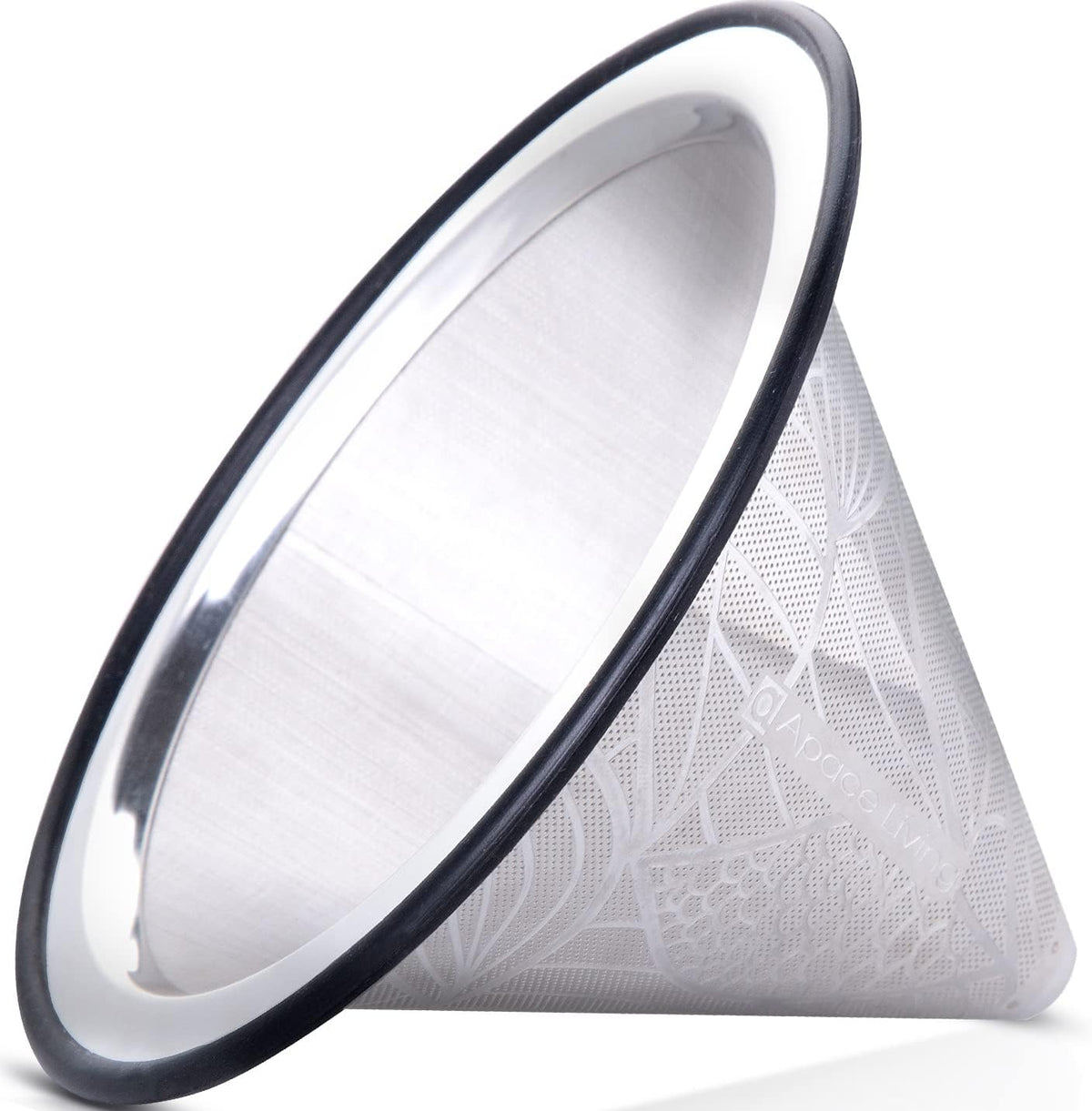 Compatible with Hario V60 Pour Over Coffee Filter - Wide Metal Base Reusable Stainless Steel Coffee Dripper - Paperless Coffee Filter for Sustainable Brewing