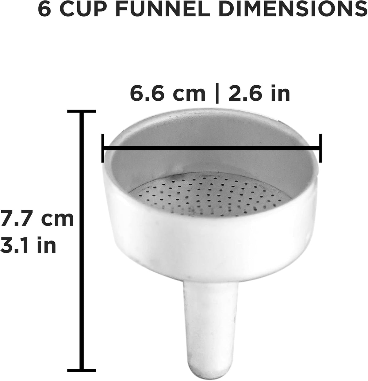 GROSCHE | Milano Moka Pot Funnel Replacement | (6 Cup) Funnel Filter | Espresso Maker | Filter Basket for Stovetop Espresso Makers | Coffee Maker
