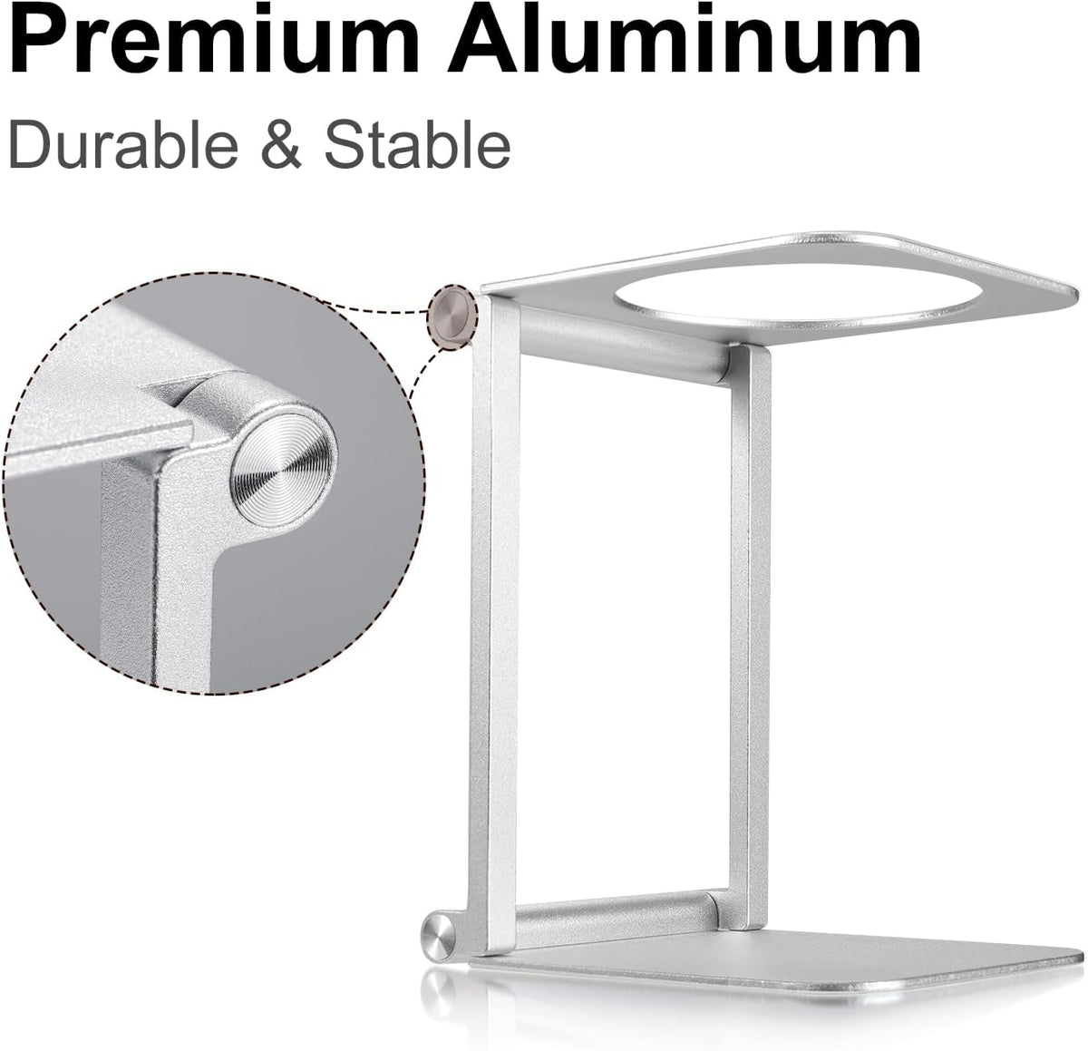 Pour over Dripper Stand,Portable & Foldable Espresso Machine Stand,Office coffee stand with base,Suitable for office,home,camping