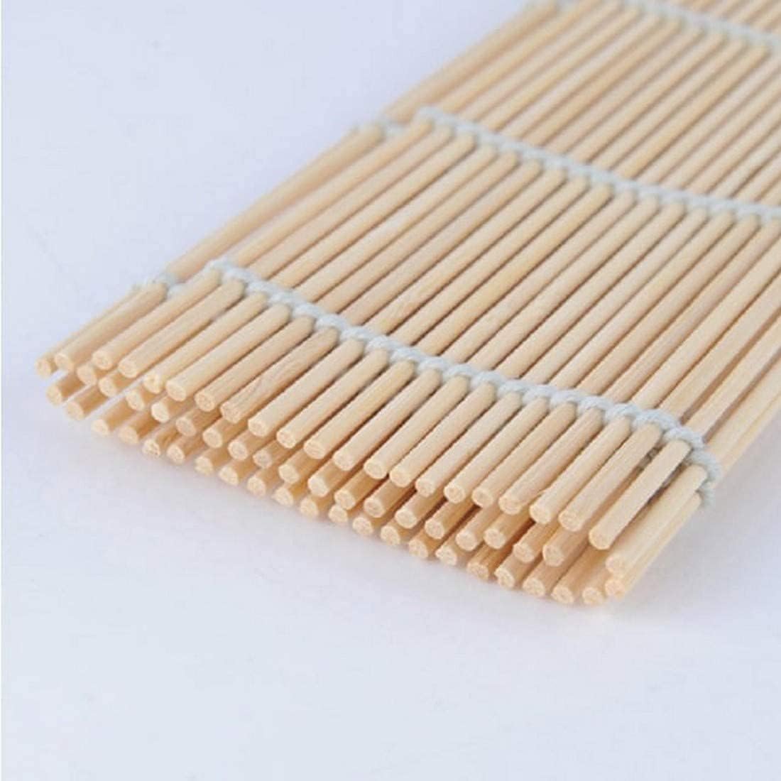 JapanBargain, 4 Pack Large Sushi Roll Bamboo Mats, 10.5" Square Natural Bamboo Sushi Rolling Mats for Making Sushi Rolls, Eco-Friendly, Reusable, Easy to Clean