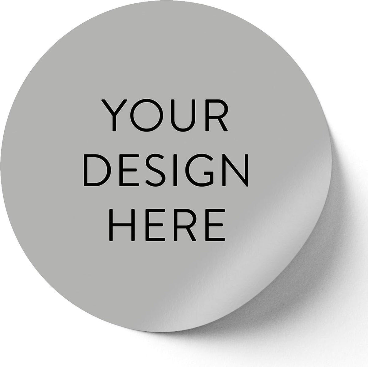 100 Custom Vinyl Stickers - Upload Your own Image, Text, Design, Logo - Personalized Logo Labels for Handmade, Packaging, Bottle, Jars, Candle, Brand Stickers (Gray, 5x5)