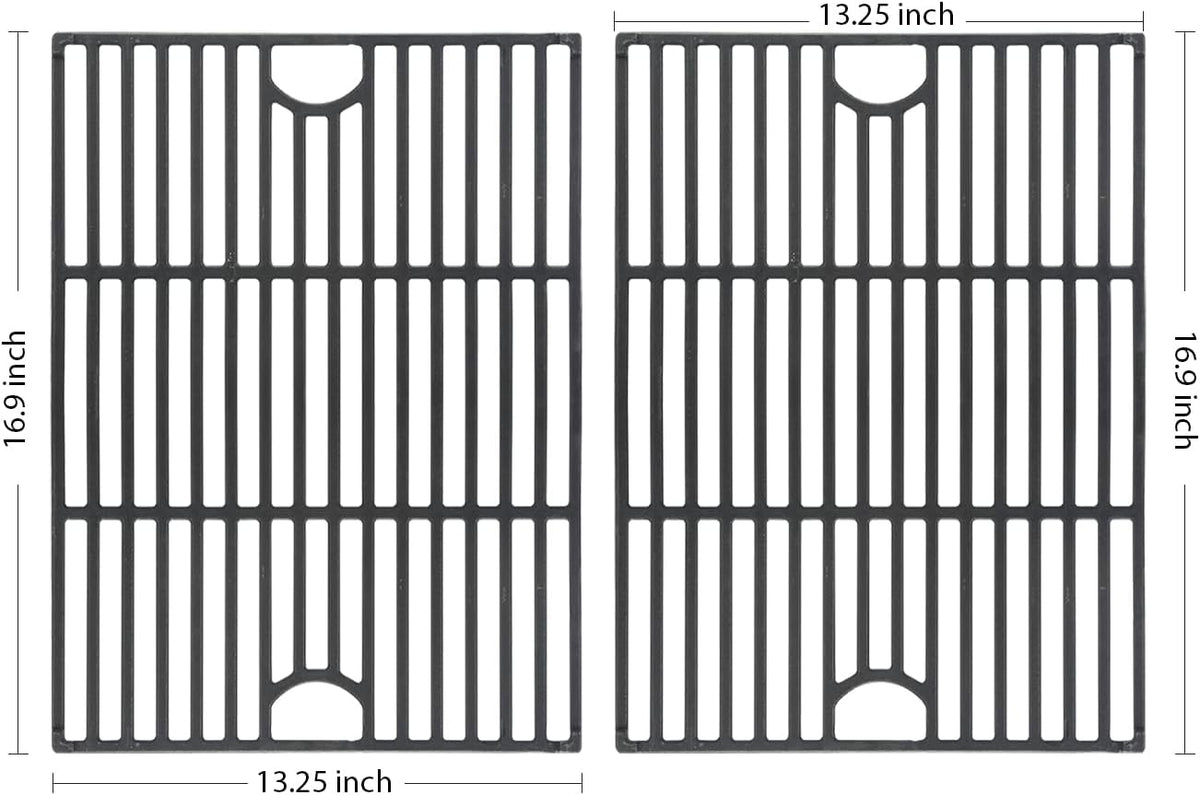 Grill Grates for Nexgrill 4 Burner 720-0830H 720-0830D 720-0670A 720-0783C 720-0783E 720-0958A, 17" Cast Iron Replacement Parts for 5 Burner 720-0888N Charbroil 463241113 463446015, Kenmore Gas Grill