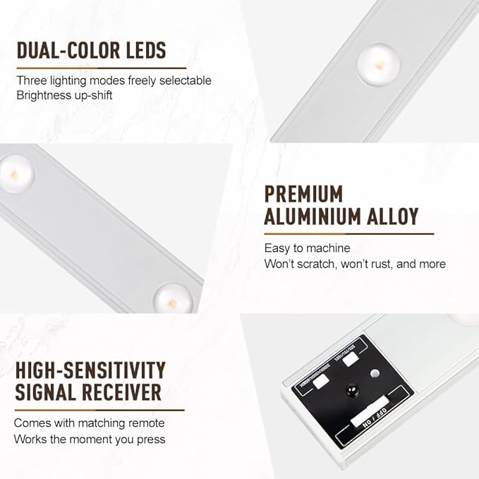 Punch-Free Smart Sensor Magnetic Rechargeable LED Lights, LED Intelligent Human Body Induction Wireless Magnetic Long Night Light,Adjustable 3 Color Light for Hallway, Stairway, Closet (15.7in)
