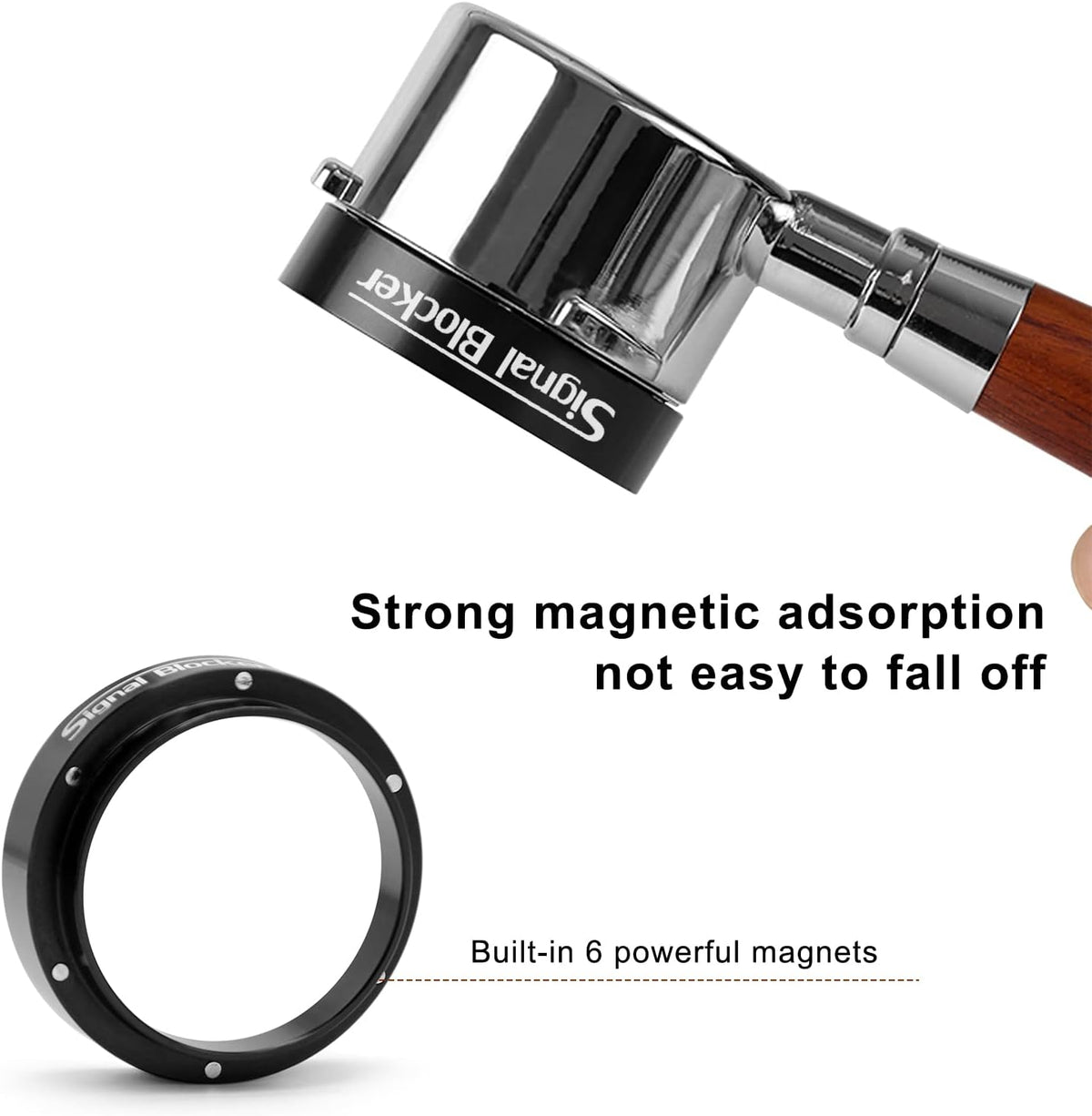 58mm Espresso Dosing Funnel: Coffee Dosing Funnel for Breville - 58mm Portafilter Funnel Magnetic Coffee Dosing Ring Aluminium Metal | Espresso Machine Accessories Bundle Including Espresso WDT Tool