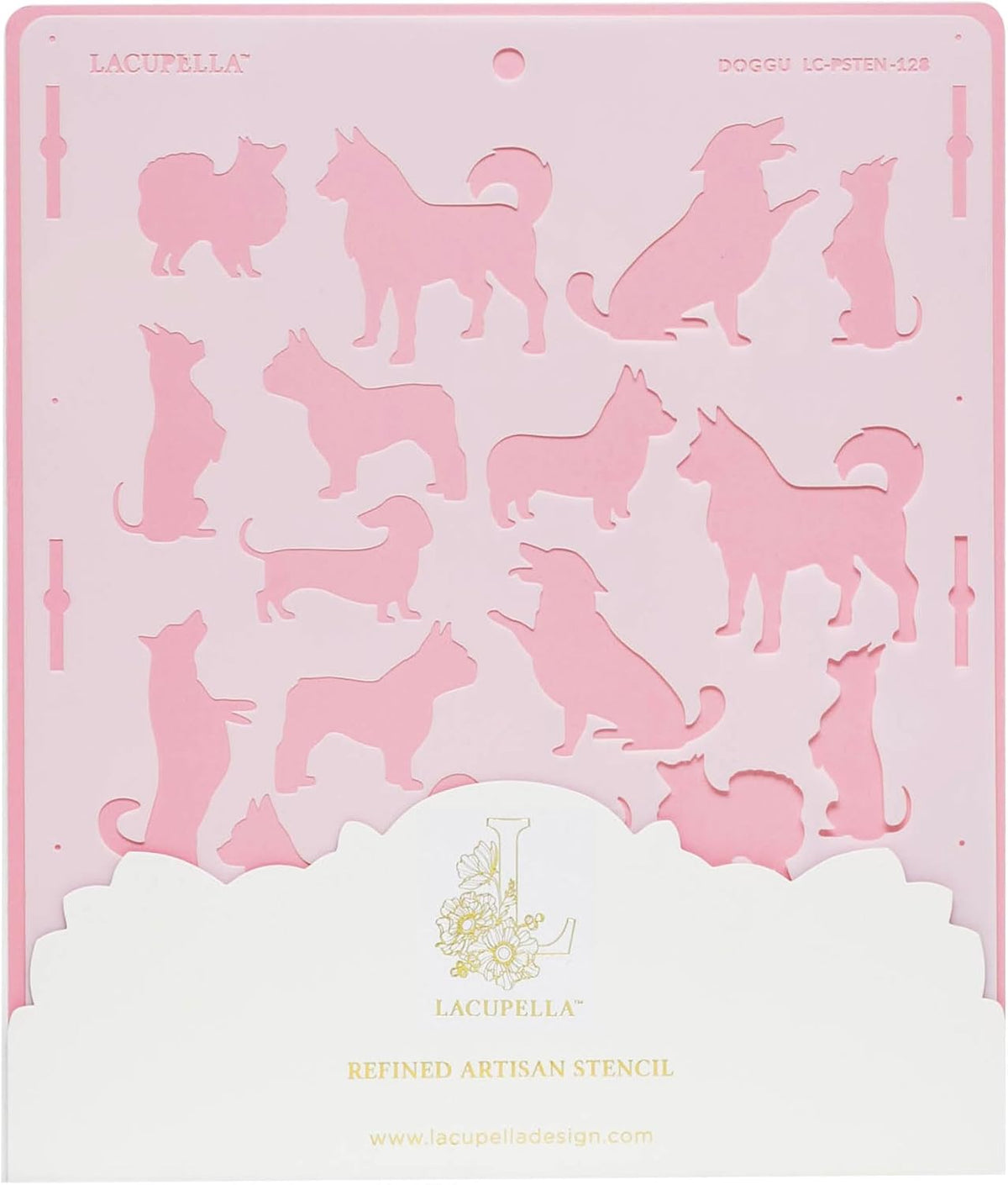 Dog Pattern Large Cake and Baking Decorating Stencil (DOGGU)