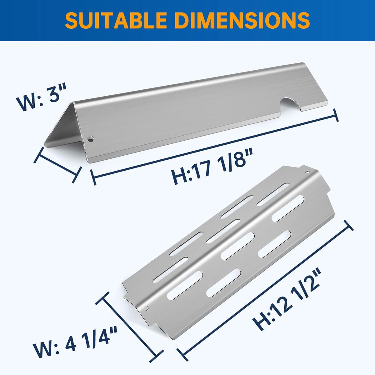 Stainless Steel Grill Flavorizer Bar BBQ Gas Grill Replacement Parts for Weber Genesis II 300 Series Genesis II E-310 E-315 E-330 E-335 S-310 S-335 Gas Grill