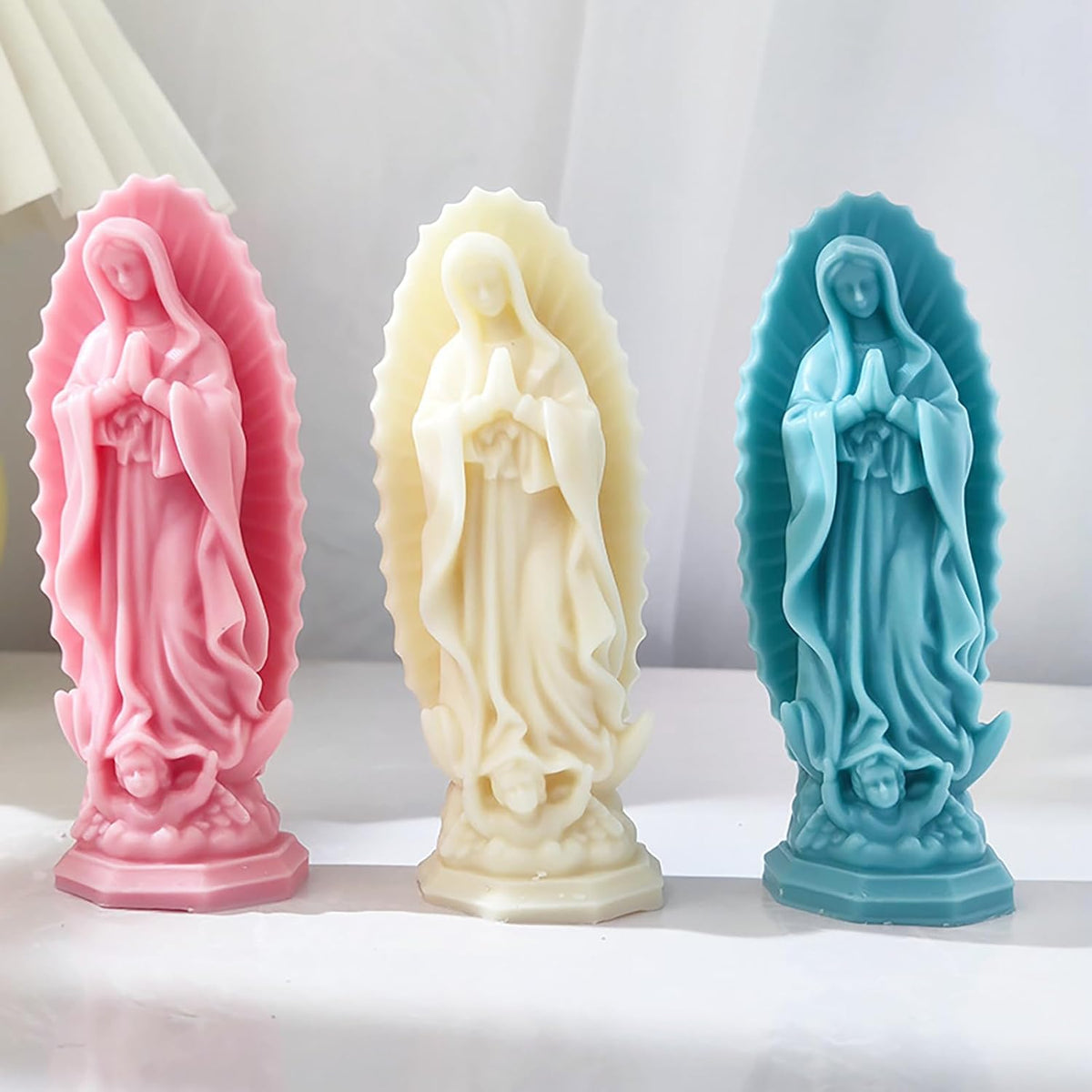Girl Sister Angel & Mary Resin Casting Molds - Silicone 3D Animal Molds for Candle Making & Home Decor