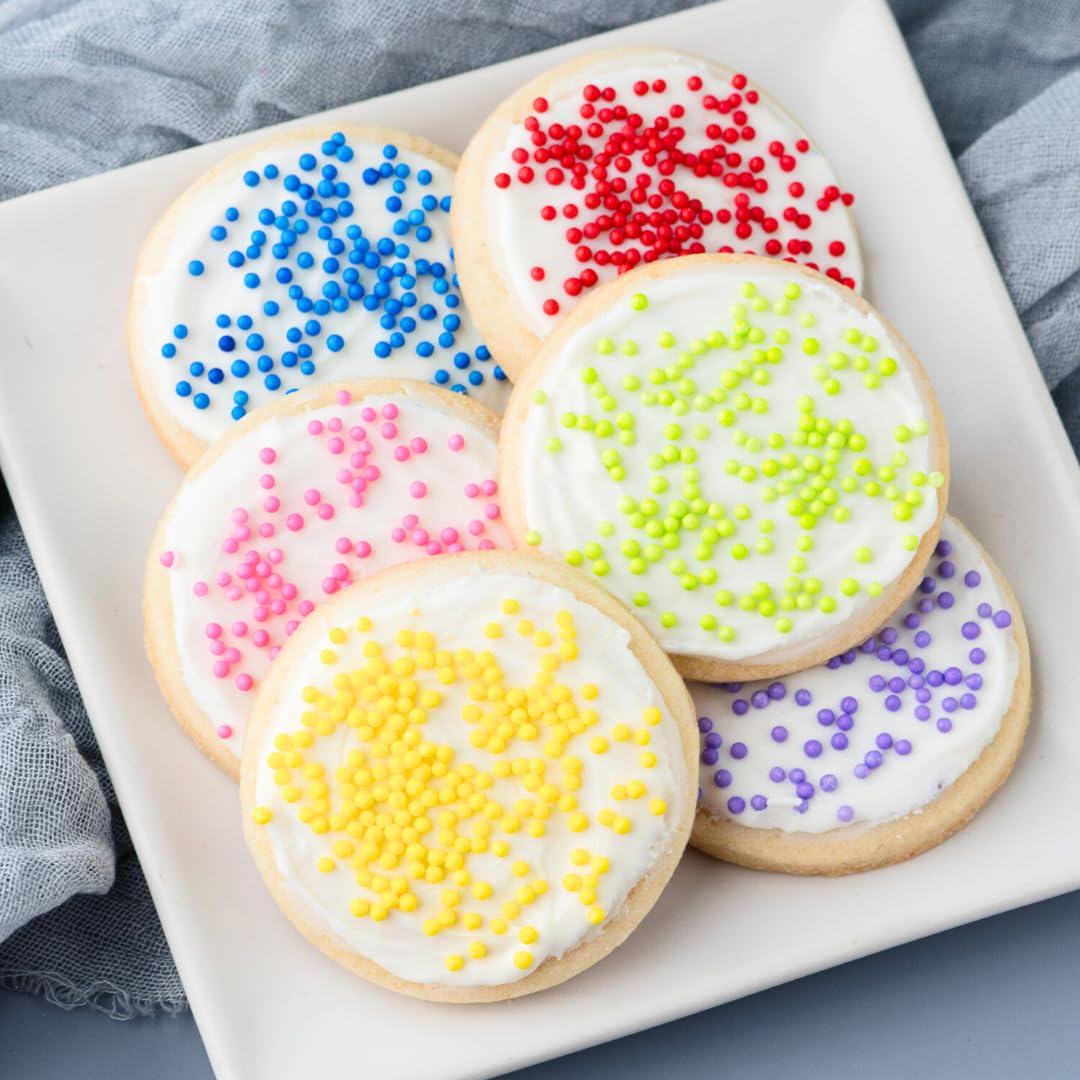 Sweets Indeed Sprinkles, Edible Sprinkle Mix, Perfect for Cake Decorations, Baking, Ice Cream, Cookies, Cupcake Topper (Rainbow Nonpareils)