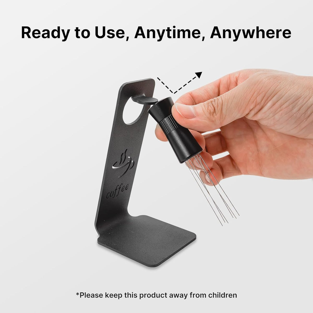 WDT Tool Espresso Needle Distributor with Magnetic Stand, Adjustable Range Coffee Espresso Stirrer, Espresso Distribution Tool Easy Access Design with Extra 6 Replacement Needles