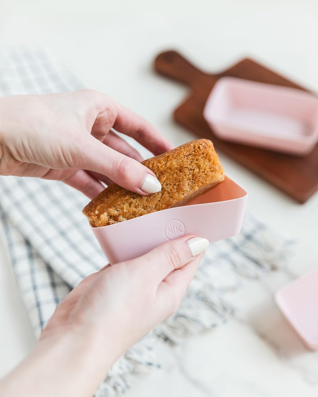 The Silicone Kitchen Silicone Individual Mini Loaf Pans - Reusable, Non-Toxic, BPA Free, Dishwasher Safe, Bento Box Accessories (12 Pack, Pink, Gray, Blue)