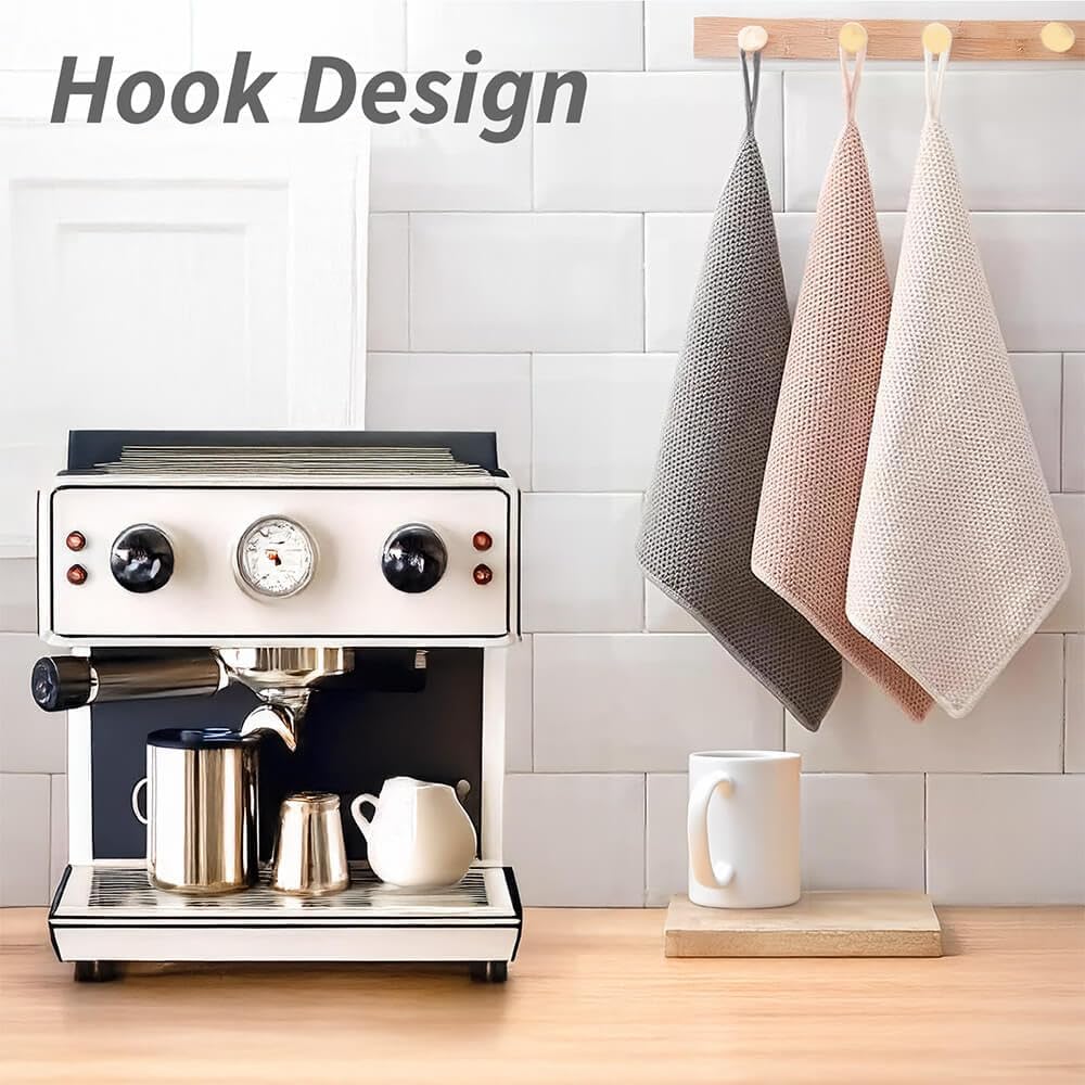 Barista Towels 12 Pack, Extra Thick Microfiber Coffee Cleaning Cloths for Espresso Machines, Steam Wands & Countertops – Essential Coffee Bar Accessories, 12”x12”