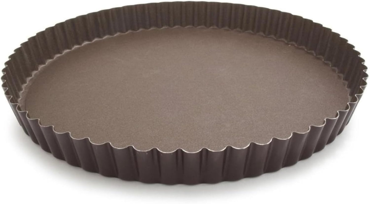 GOBEL - Non-Stick Round Fluted Tart Mold / Quiche Pan with Removable Bottom - 12 5/8"