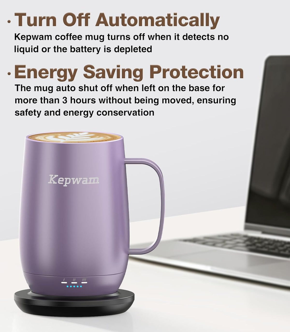 Heated Coffee Mug T2-Plus, 20oz Leading Large Capacity Self Heating Coffee Mug, Up to 8 Hrs Battery & Hot Up to 149℉, Smart Coffee Mug for Women, Men