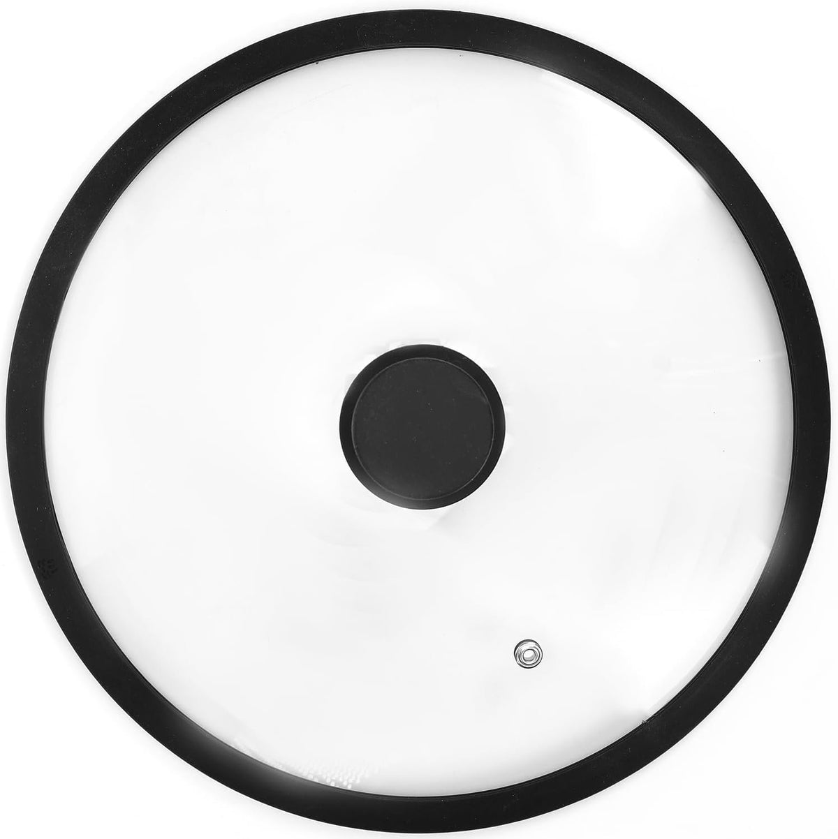 Silicon Glass Lid for Pot,Pan,Skillet Fits 8"(20CM) Cookware Silicon lid Dishwasher Safe, Replacement Lid Vented Tempered Glass with Heat Resistant Silicone Rim By HR Huare Technology, Black,1 Pack…