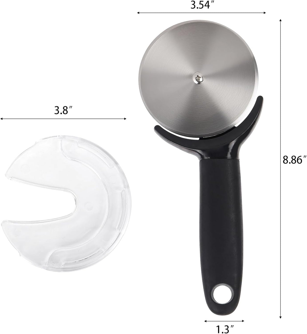 Pizza Cutter Wheel, Stainless Steel Pizza Cutter With Wheel Slicer, Pizza Slicer With Lid for Kitchen, Slip Resistant Handle