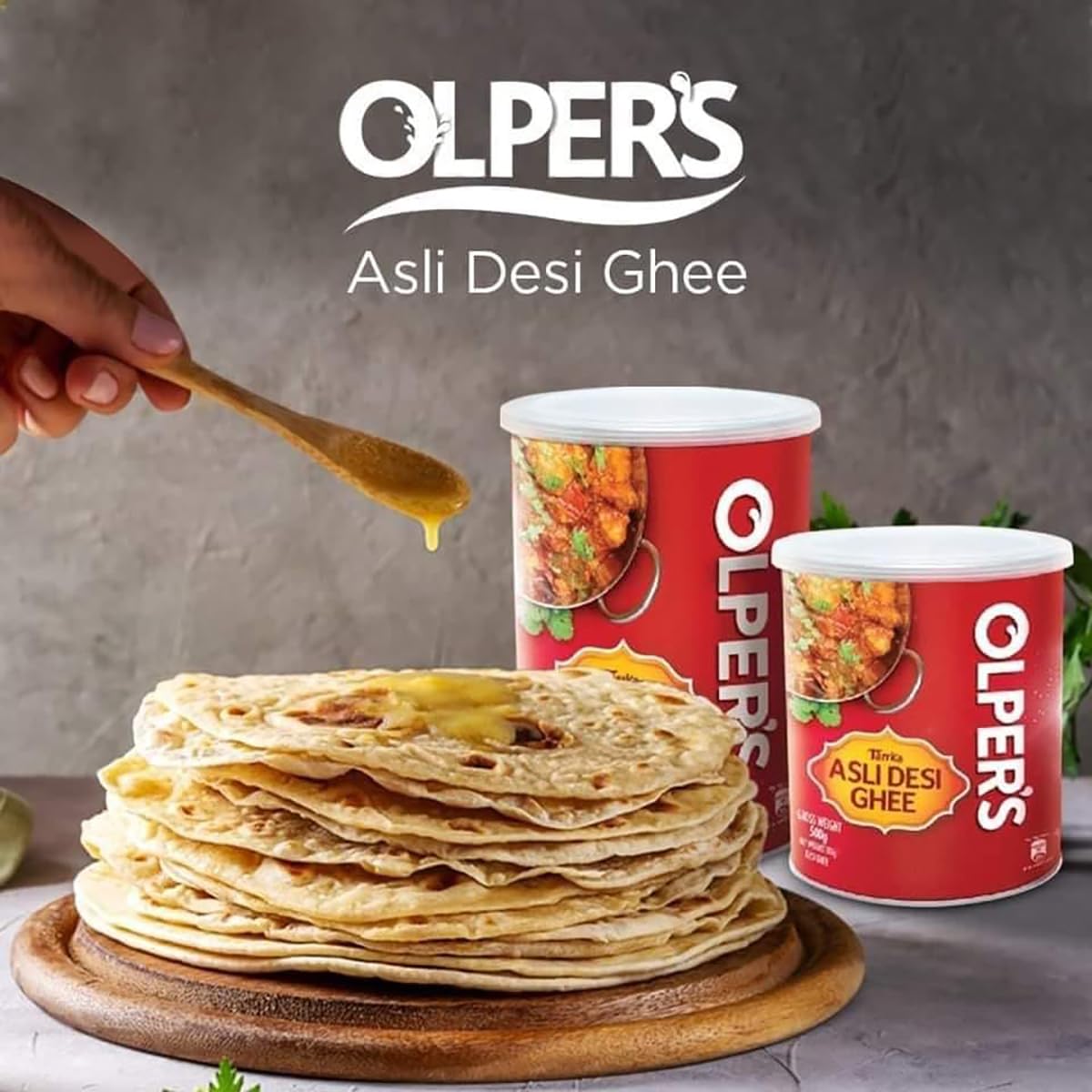 Olper's Tarrka Asli Desi Ghee 1 kg (35.27 Oz) | Pack of 6 | Authentic Clarified Butter | Ideal for Sautéing, Roasting, Baking and Curries