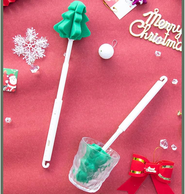 Bottle Soft Brushs Sponge Bottle Brushes Cleaning Brushs Set with Adjustable Handles 2 Pieces, for Wine Glasses and Bottles 2 Pcs Traceless Hook