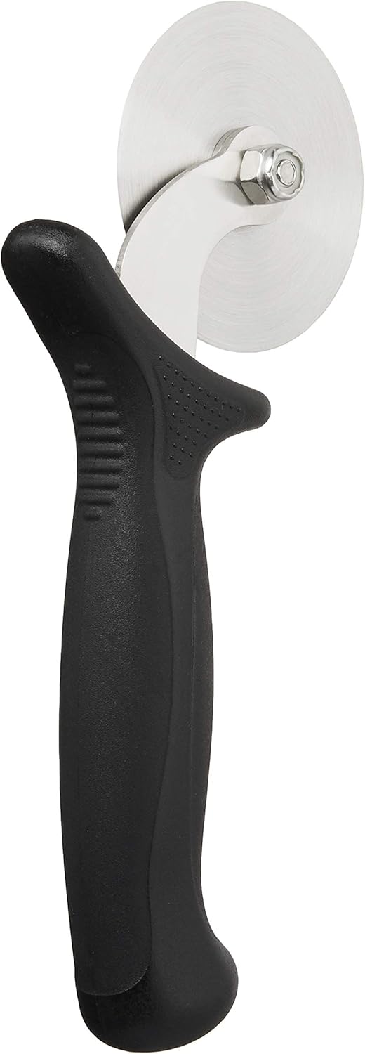 Mercer Culinary Millennia Pizza Cutter with Black Handle, 2.75 Inch Wheel, Stainless Steel
