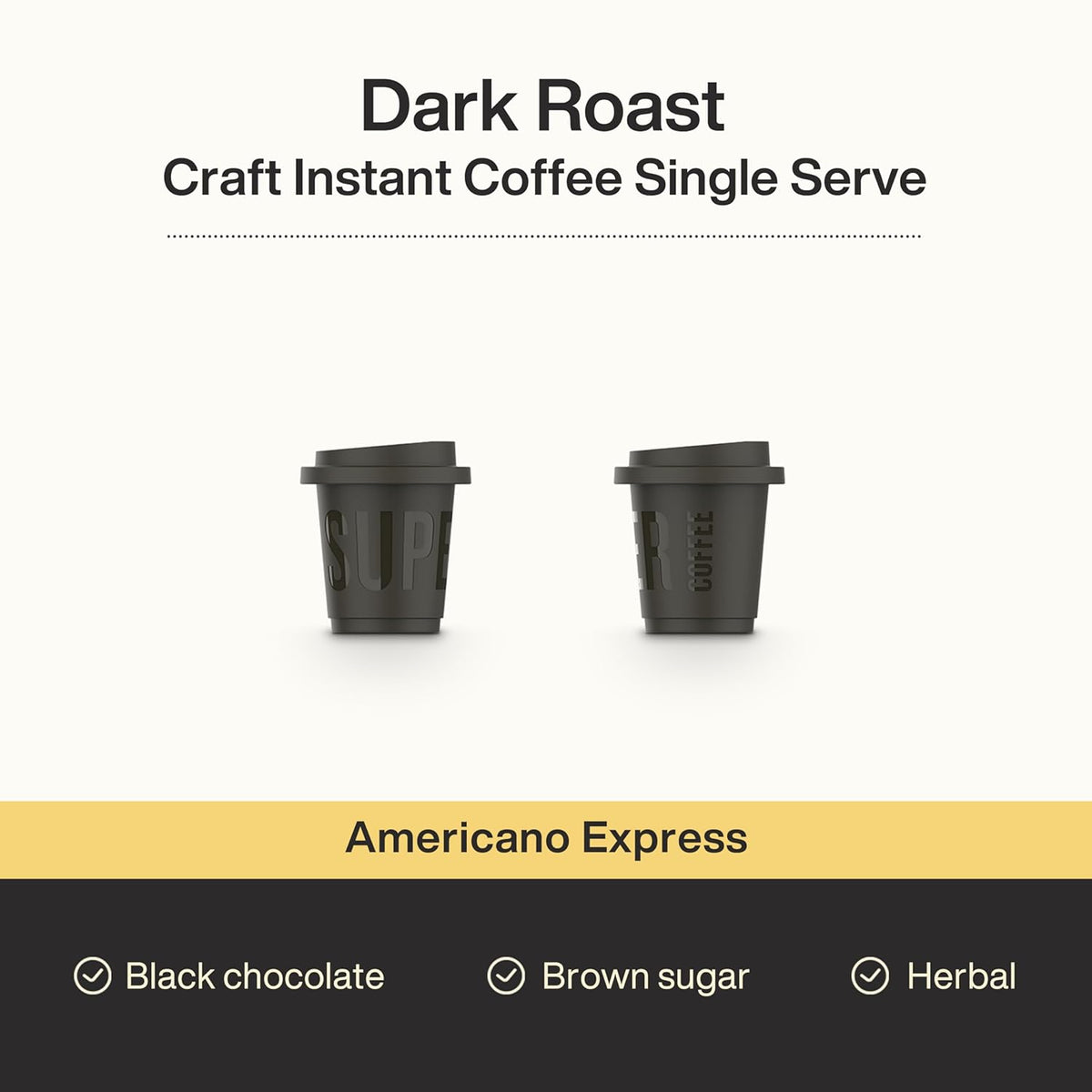 SATURNBIRD Express Instant Coffee, Latte & Americano Flavor Mix—Dark Roast, Instant Cold Brew Iced Coffee, Freeze Dried Arabica Powder, 24 Single Serve Coffee Packets for Traveling Camping Home