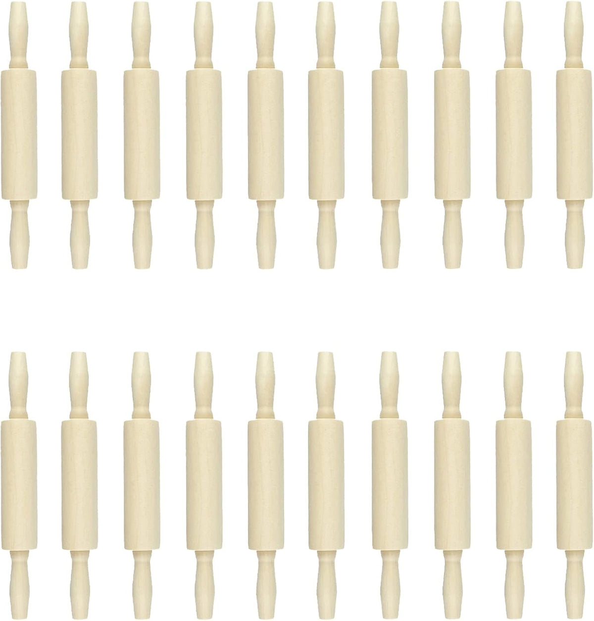 20 Pack Wood Small Rolling Pin for Kids, 7.9 Inch Kids Rolling Pin for Home Kitchen