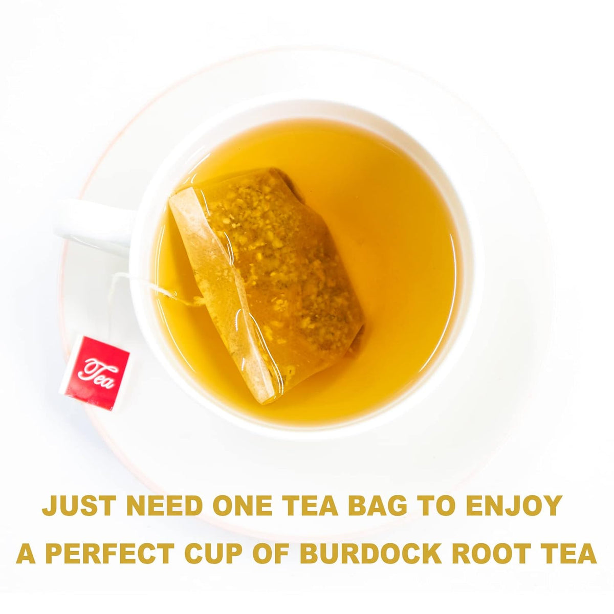 TEARELAE - Burdock Root Tea - 2.5g x 50 Count Burdock Root Tea Bags - Premium Natural Burdock Root - Premium Arctium Lappa Herbal Tea - Caffeine-Free, Non-GMO