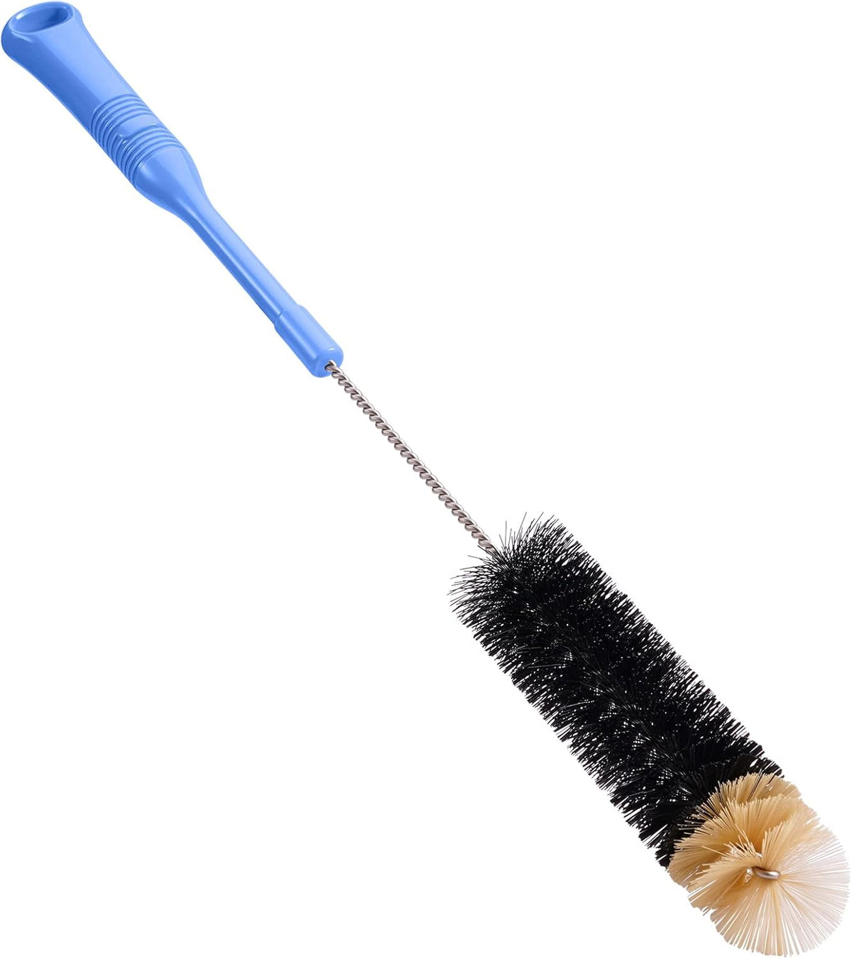 Bottle Cleaning Brush, 17 Inches Extra Long Handle Water Bottle Brush, Flexible Bendable Cleaner for Washing Narrow Neck Bottles, Wine Decanter, Kombucha, Pipes, Beer Brewing Supplies, 2 Pack