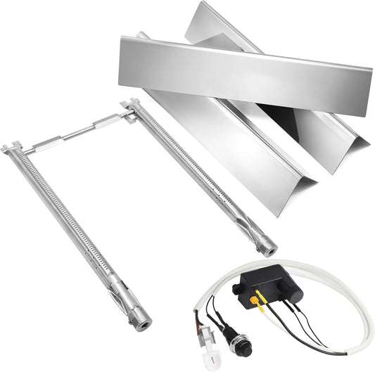 Criditpid Grill Replacement Parts for Weber Spirit I/II 200 with Front Control, Stainless Steel 7635 Flavorizer Bars, 69785 Grill Burners & 7642 Igniter for Weber Spirit E210, E220, S210, S220 Grills.