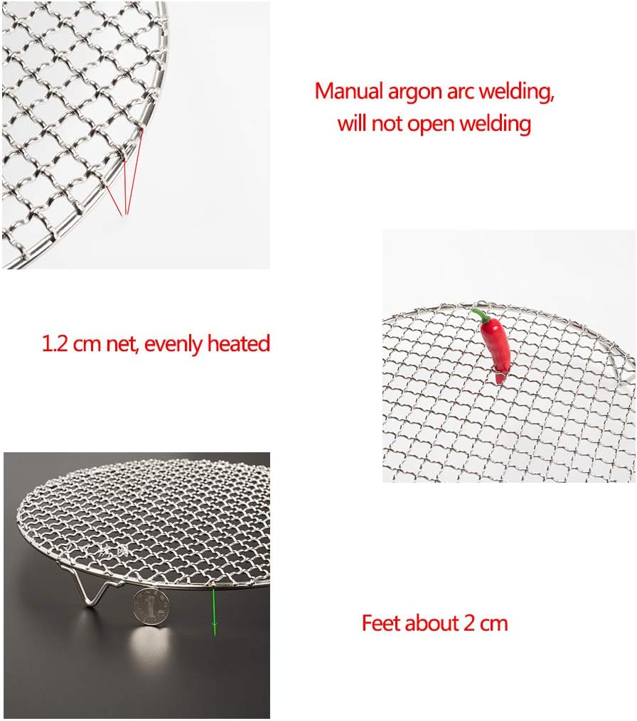 Versatile Round 304 Stainless Steel Cooling Rack Baking,Heat Resistant Rust Proof Sturdy Durable Dia 9.5"