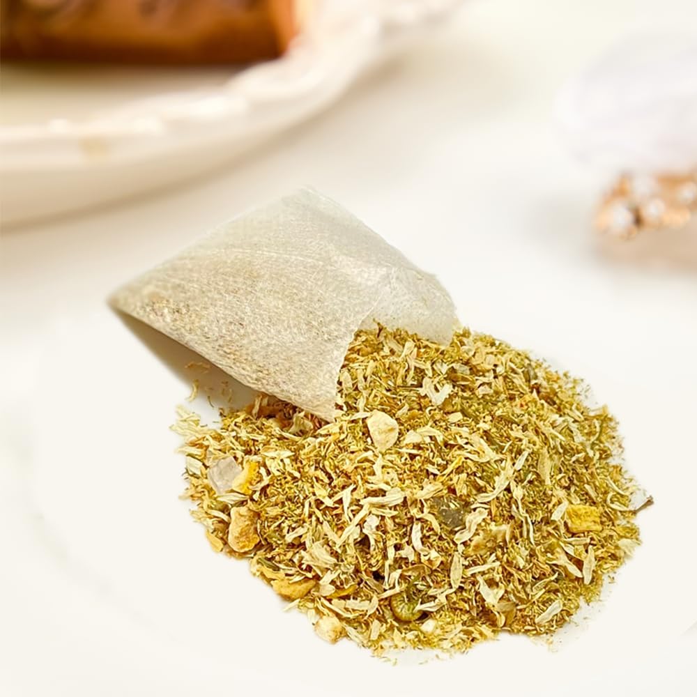 XIEJINJI Lemon Chamomile Tea - 40 Tea Bags, Caffeine-Free Herbal Tea, Zesty Citrus & Soothing Floral Notes, Eco-Conscious Packaging, Hot or Iced