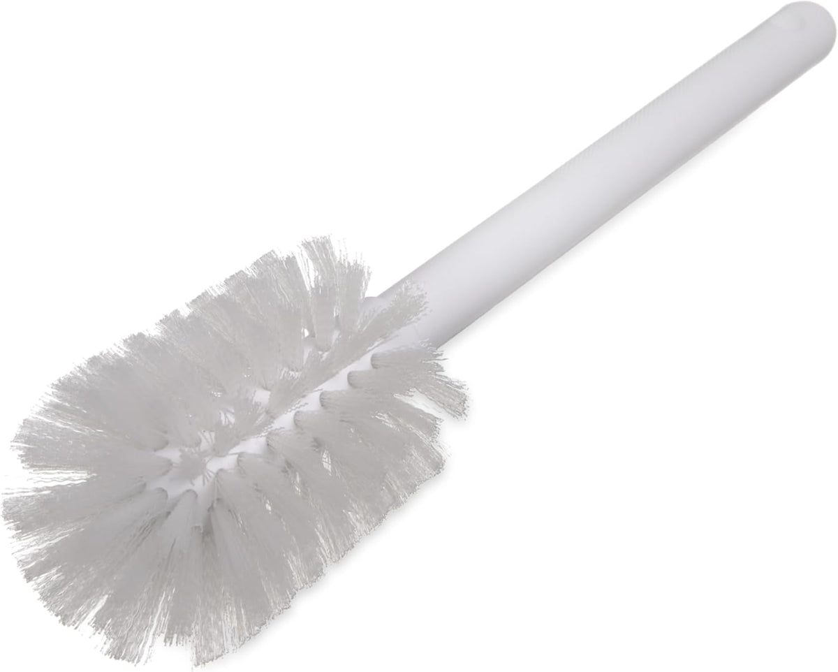 SPARTA Large Water Bottle Brush Ideal for Wide-Mouth Jars, Bottles and Tumblers, Dishwashing Tool with Handle for Home and Commercial Kitchens, Plastic, 12 Inches, White