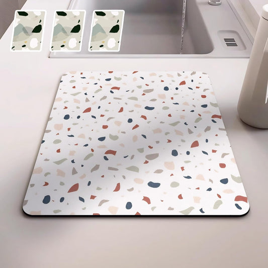 Dish Drying Mat - Absorbent Countertop Mat for Coffee Maker, Expresso Machine, Kitchen Use (01,20''×32'')