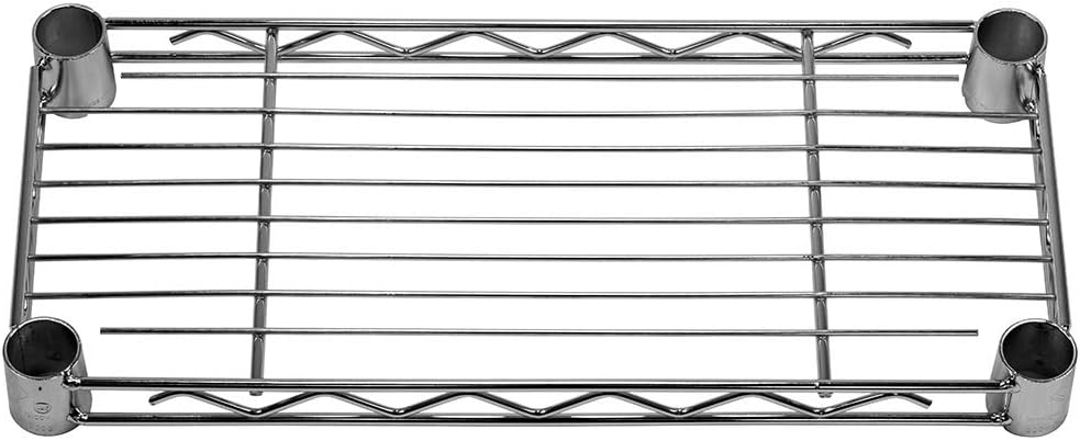 Shelving Inc. 8" d x 18" w Chrome Wire Shelving with 3 Tier Shelves, Weight Capacity 800lbs Per Shelf