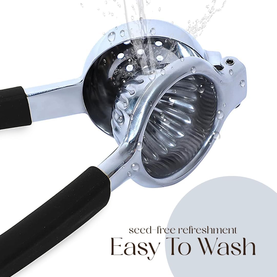 Stainless Steel Lemon Squeezer and Lime Press - Heavy Duty Manual Citrus Juicer and Handheld Juice Press for Lemons, Limes, and Small Citrus Fruits