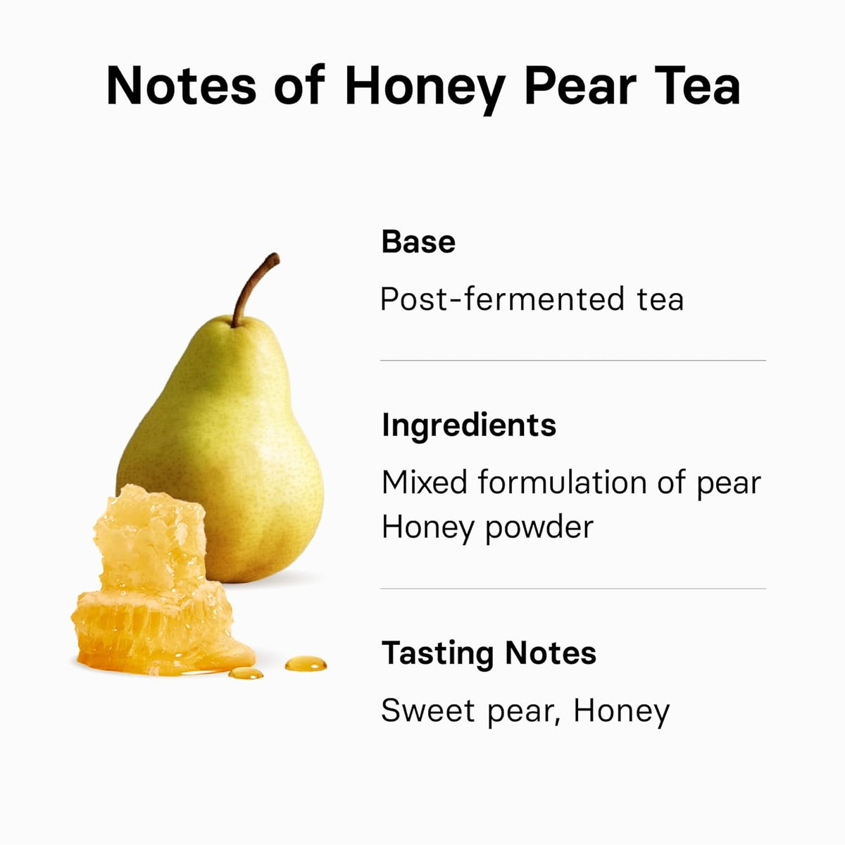 OSULLOC Honey Pear Tea (Sweet Pear & Honey Flavor), Fruit tea Blend, Premium Teabags from Jeju Island, 20 count