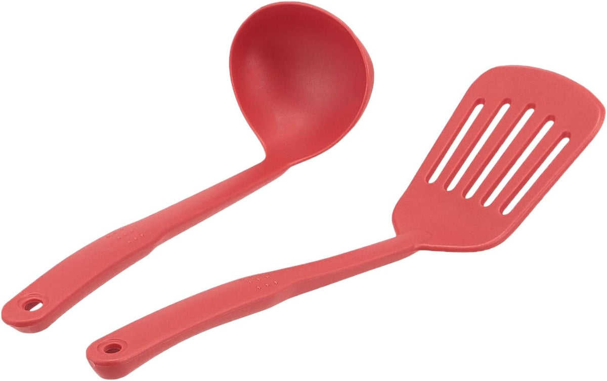 Amazon Basics Aluminum NS 12pc Red cookware set, 12 piece