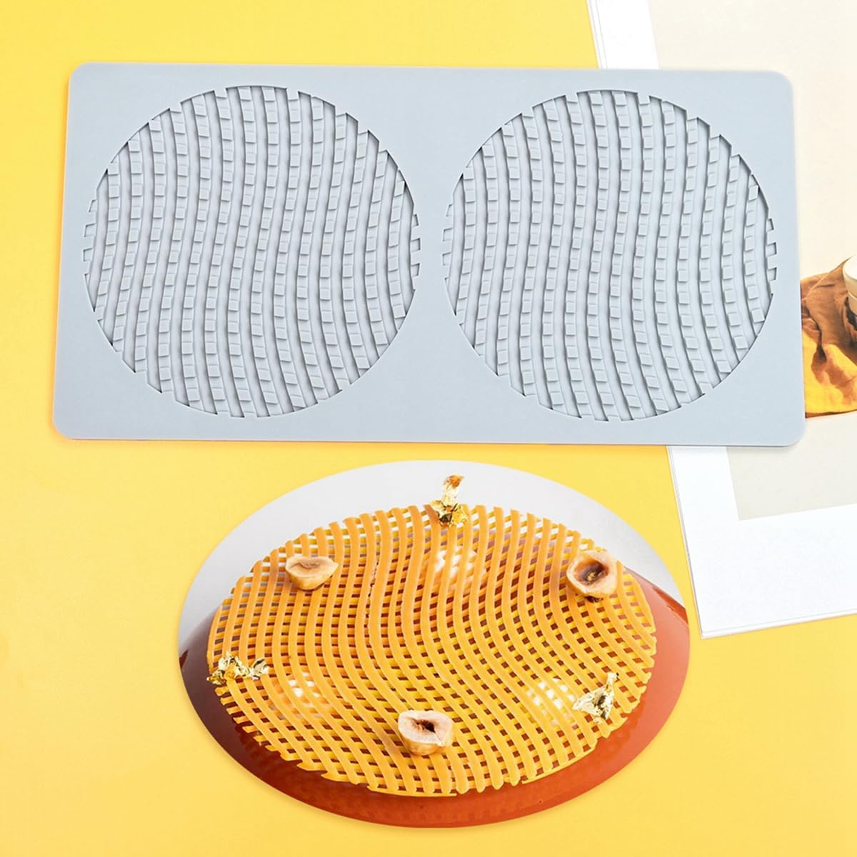 TUKE Fondant Lace Silicone Mold Beehive Dessert Cake Pastry Chocolate Honeycomb Decorating DIY Molecular Cuisine Kitchen Bakeware (C_ Honeycomb)