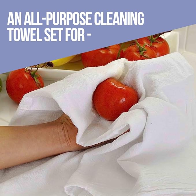 WHITEWRAP Flour Sack Towels| Tea Towel for Crafts| Kitchen Dish Cotton Blank Towel for Embroidery|Baking Bread Proofing Linen Cover| Thick Absorbent Quick Dry| 3 Pack 28"x28" White