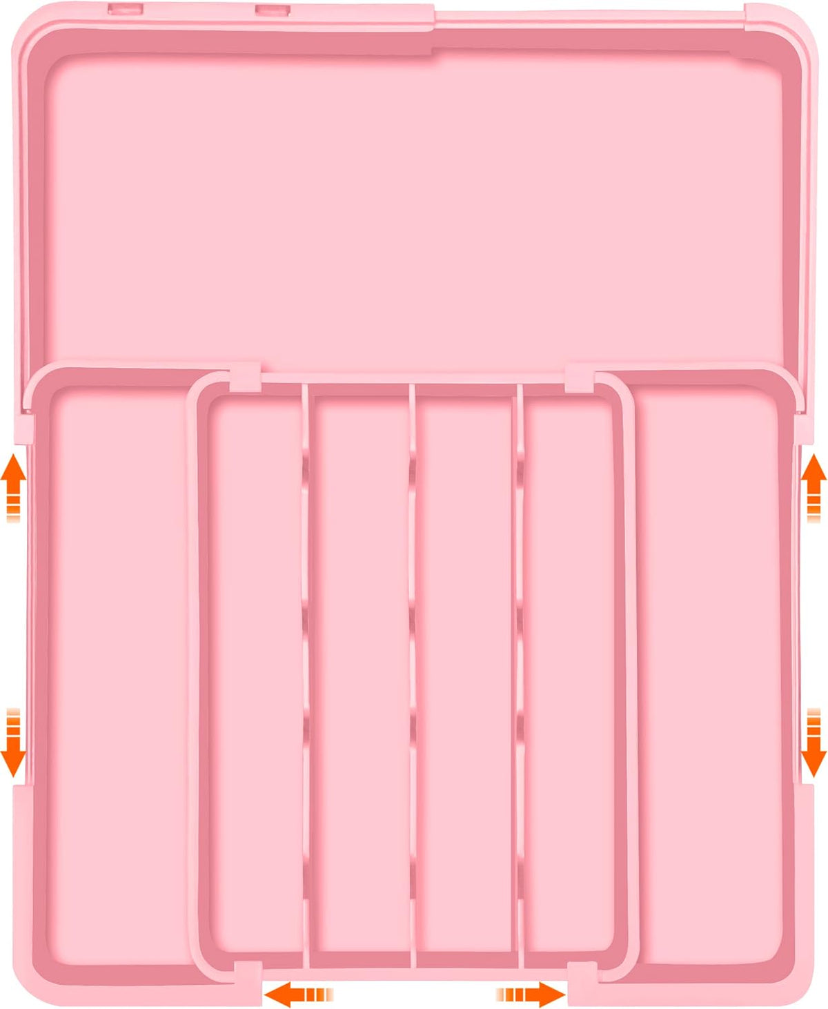Silverware Organizer Expandable Silverware Drawer Organizer Adjustable Drawer Organizer, Flatware Cutlery Tray for Spoons Forks Knives Kitchen Organizers Storage,Pink