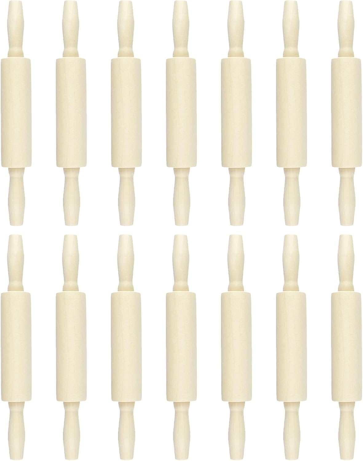 14 Pack Wood Small Rolling Pin for Kids, 7.9 Inch Kids Rolling Pin for Home Kitchen (14)