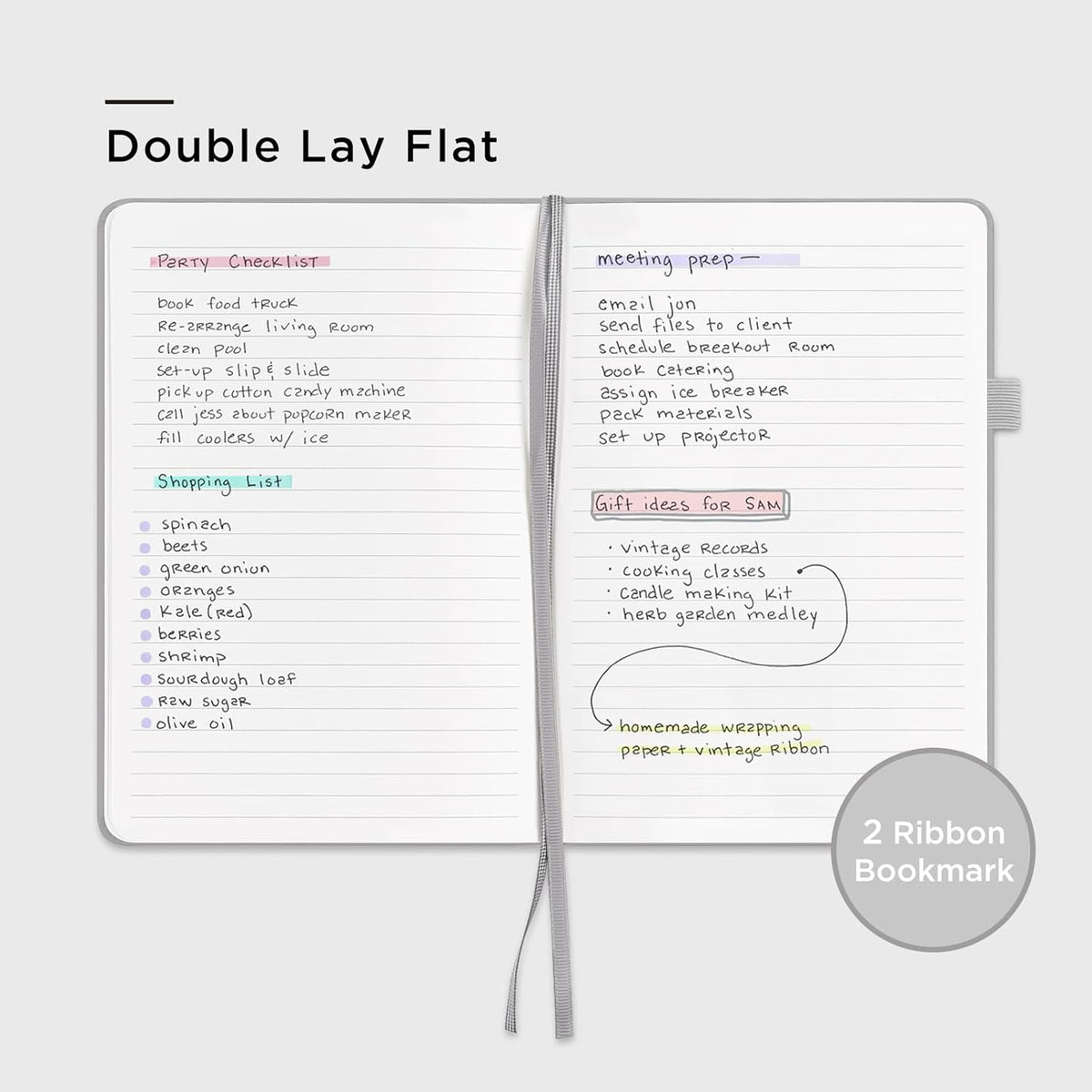 &And Per Se Lined Journal Notebook (5 Packs), 160 Pages, A5 5.7 x 8 inches College Ruled Thick Paper Notebook Journals for Writing, Hardcover Notebooks for Women Men Office School (Grey)
