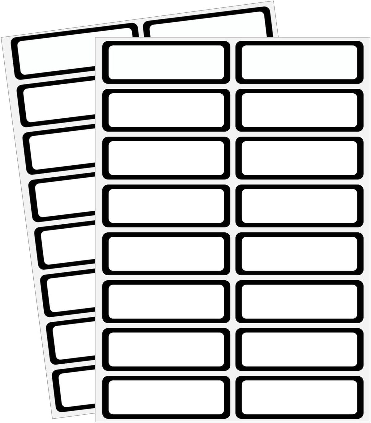 STARLIBOO Color-Coding Removable Labels, Rectangular 1 x 3"" Freezer Labels for Organizing, Tear-Resistant No Residue, Removable Labels for Food Containers (240Pcs), Black Border