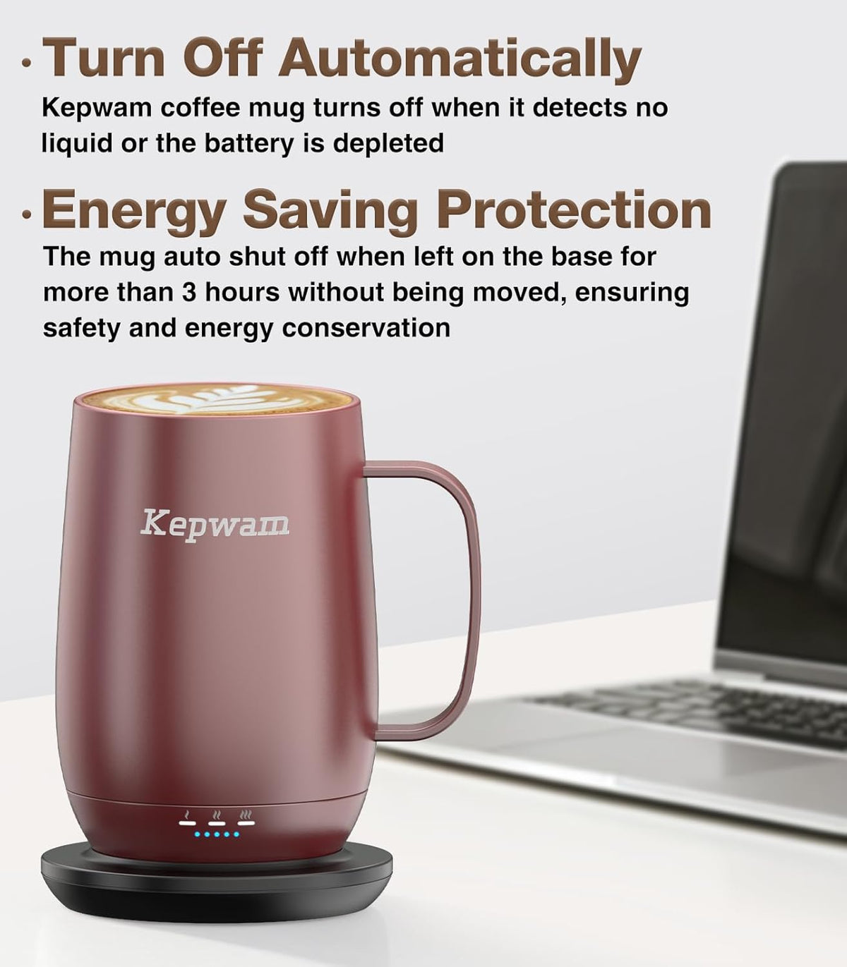 Heated Coffee Mug T2-Plus, 20oz Leading Large Capacity Self Heating Coffee Mug, Up to 8 Hrs Battery & Hot Up to 149℉, Smart Coffee Mug for Women, Men