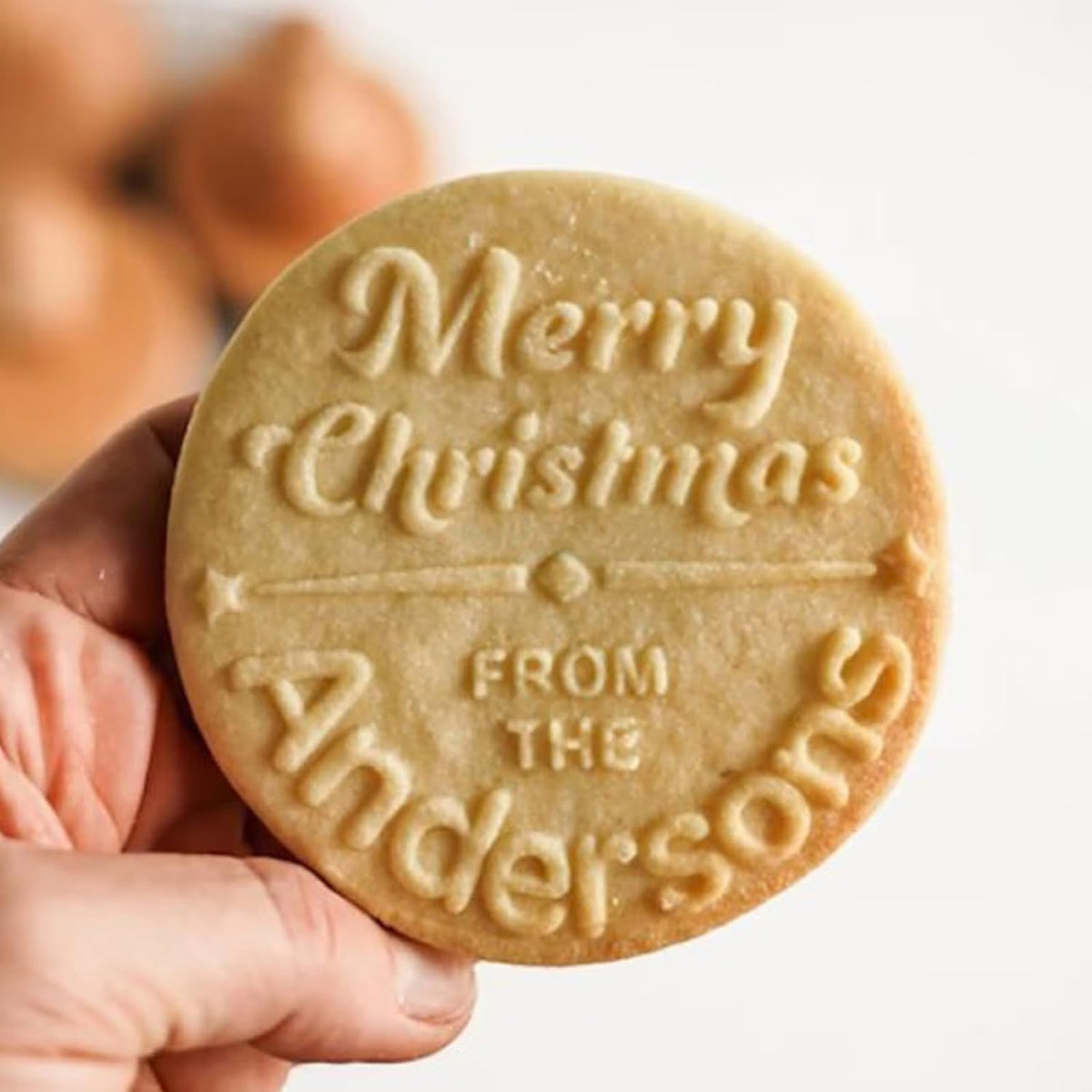 2025 Personalized Christmas Cookie Stamp Unique 3D Embossed Design Fun Tool for Baking Art (B)