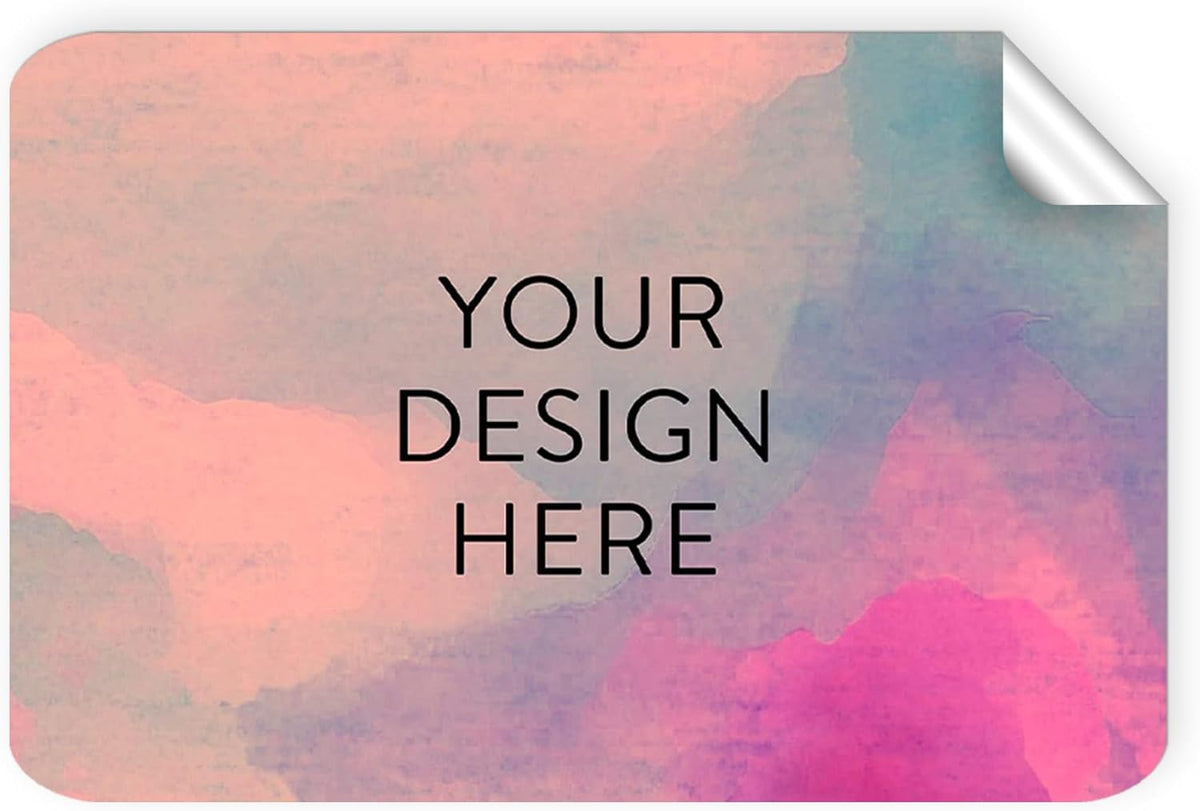 100 Custom Vinyl Stickers - Upload Your own Image, Text, Design, Logo - Personalized Logo Labels for Handmade, Packaging, Bottle, Jars, Candle, Brand Stickers (Rose, 4x2)