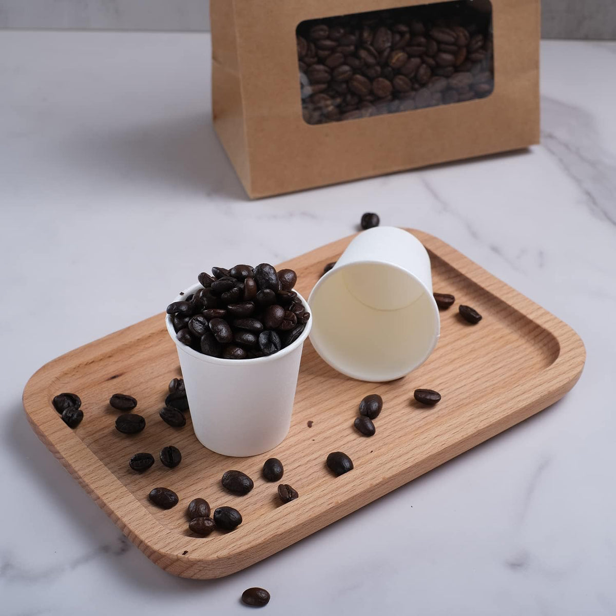 Lamosi 300 Pack 3 oz Paper Cups for Bathroom, Disposable Small Mouthwash Cup, 3oz Mini Espresso Cups for Travel, Party, Picnics, Home, Applicable to Cup Dispenser